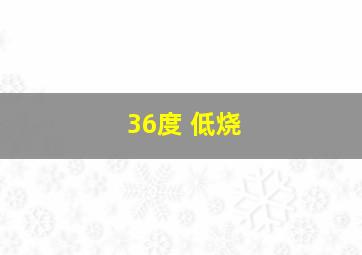 36度 低烧